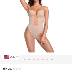 Medium ELHAR body shape wear body suit bra for backless/strapless